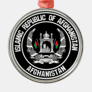 Ornement En Métal Emblème rond de l'Afghanistan