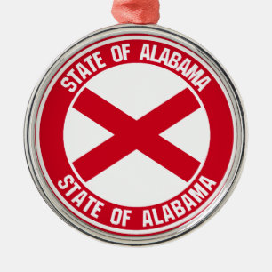 Ornement En Métal Emblème rond de l'Alabama