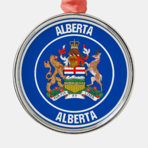 Ornement En Métal Emblème rond de l'Alberta