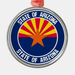 Ornement En Métal Emblème rond de l'Arizona