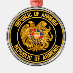 Ornement En Métal Emblème rond de l'Arménie