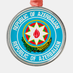 Ornement En Métal Emblème rond de l'Azerbaïdjan