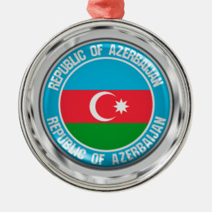 Ornement En Métal Emblème rond de l'Azerbaïdjan