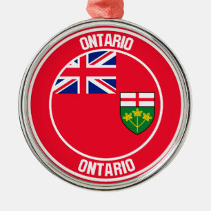 Ornement En Métal Emblème rond de l'Ontario