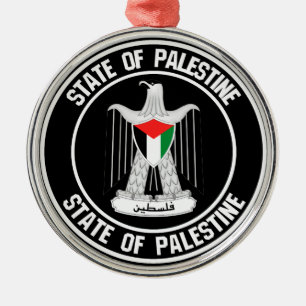 Ornement En Métal Emblème rond de Palestine