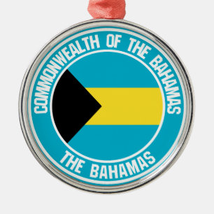 Ornement En Métal Emblème rond des Bahamas