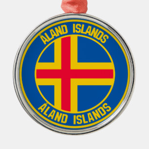 Ornement En Métal Emblème rond des îles Åland