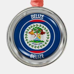Ornement En Métal Emblème rond du Belize