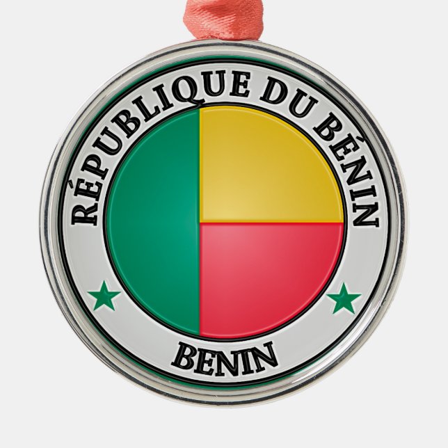 Ornement En Métal Emblème rond du Bénin (Devant)