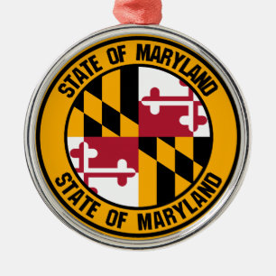 Ornement En Métal Emblème rond du Maryland