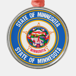 Ornement En Métal Emblème rond du Minnesota