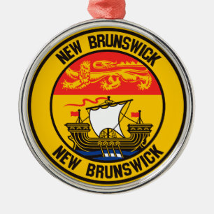 Ornement En Métal Emblème rond du Nouveau-Brunswick