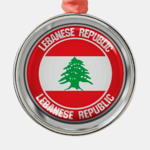 Ornement En Métal Emblème Rond Libanais