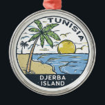 Ornement En Métal Emblème Vintage Djerba Tunisie<br><div class="desc">Design vectoriel Djerba. Djerba,  une île au large de la Tunisie,  est connue pour ses plages méditerranéennes.</div>