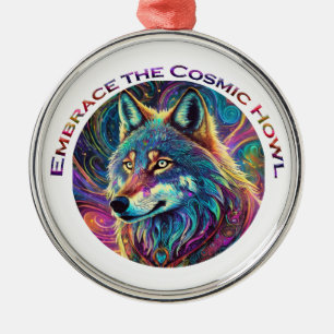 Ornement En Métal Embrassez le loup de Howl cosmique