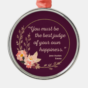 Ornement En Métal Emma De Jane Austen Citation I - Style Cute