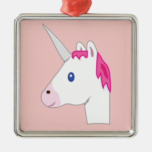 Ornement En Métal Emoji de licorne