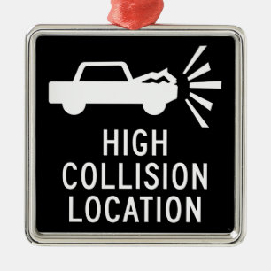 Ornement En Métal Emplacement élevé de collision, poteau de