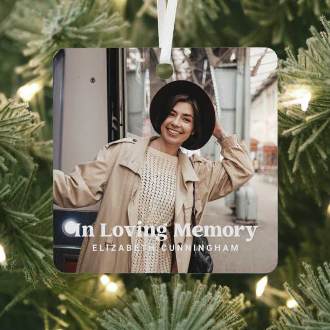 Ornement En Métal En mémoire d'amour mémorial photo personnalisée mo (Insitu)