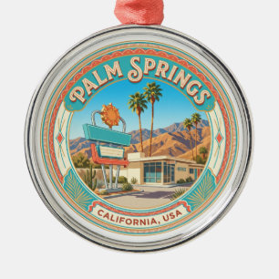 Ornement En Métal Enseigne du Palm Springs Vintage Motor Court Calif
