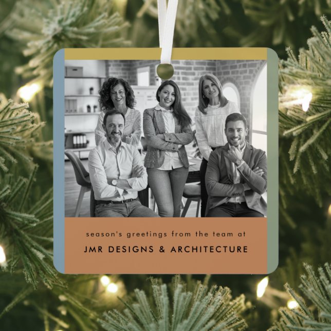 Ornement En Métal Entreprise moderne Noir et blanc Noël (Insitu)