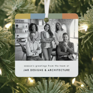 Ornement En Métal Entreprise moderne Noir et blanc Noël