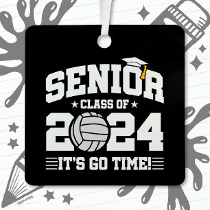 Ornement En Métal Équipe de volleyball Classe 2024 Diplôme senior 20