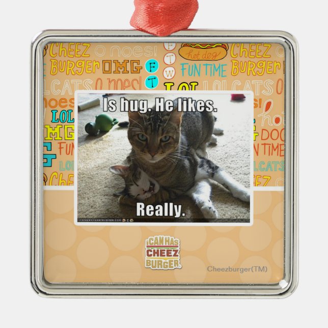 Ornement En Métal Est l'étreinte. Il aime (Devant)