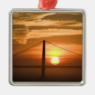 Ornement En Métal États-Unis. Californie. San Francisco. Soleil couc