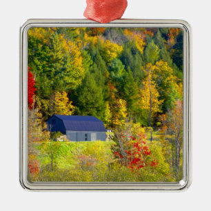 Ornement En Métal États-Unis, Vermont. Feuillage d'automne le long d