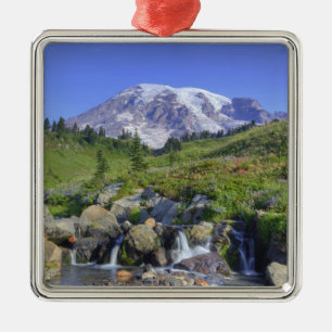 Ornement En Métal États-Unis, Washington, Mt. Rainier NP, Mt. Rainie
