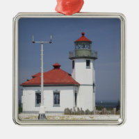 États-Unis, Washington, Seattle, phare d'Alki Poin