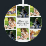 Ornement En Métal Faites votre propre collage photo et texte<br><div class="desc">Faites votre propre collage photo et texte</div>