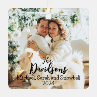 Ornement En Métal Famille Noël 2024 Photo