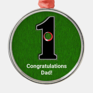 Ornement En Métal Félicitations Golfer Hole en un Customisé