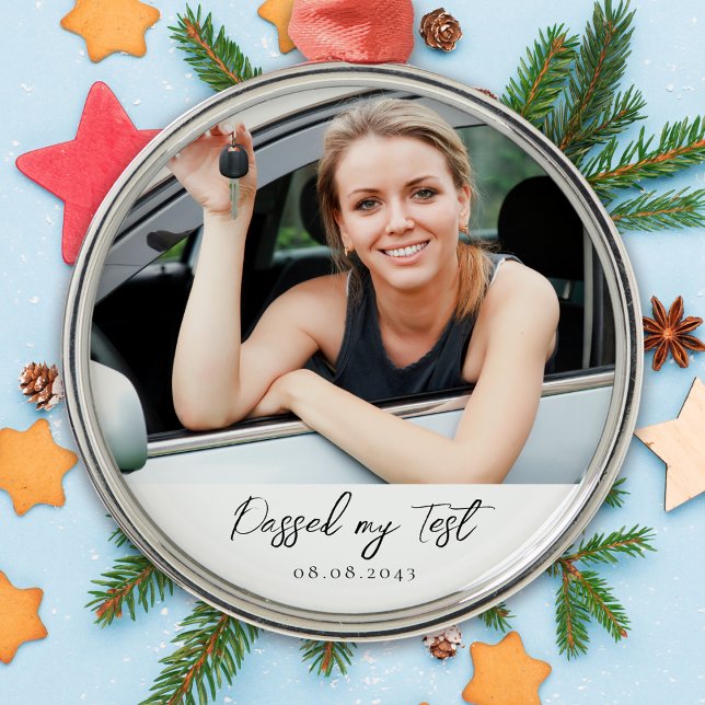 Ornement En Métal Félicitations pour le test de conduite avec succès (Créateur téléchargé)