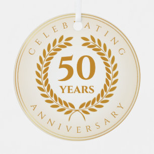 Ornement En Métal Fête de l'Anniversaire. Gold personnalisé