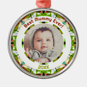 Ornement En Métal Fête des mères Meilleure maman Ever bébé Enfants P