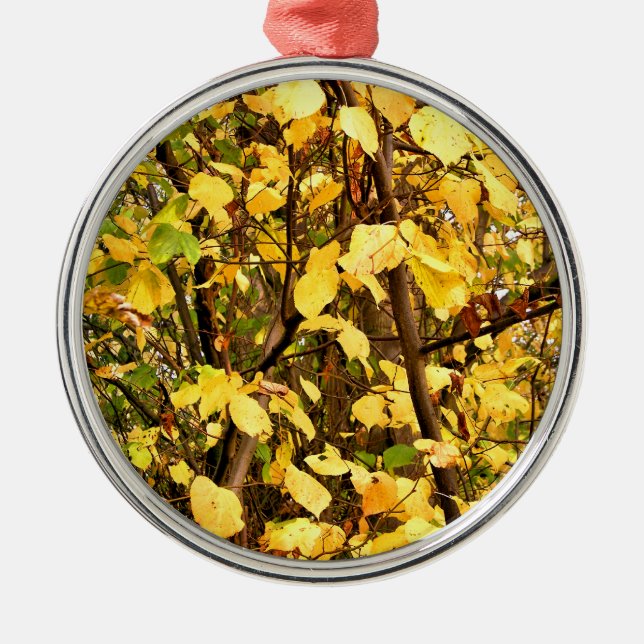 ORNEMENT EN MÉTAL FEUILLES D'AUTOMNE (Devant)