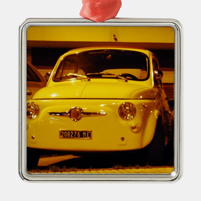 Ornement En Métal Fiat 500 Abarth. (Devant)