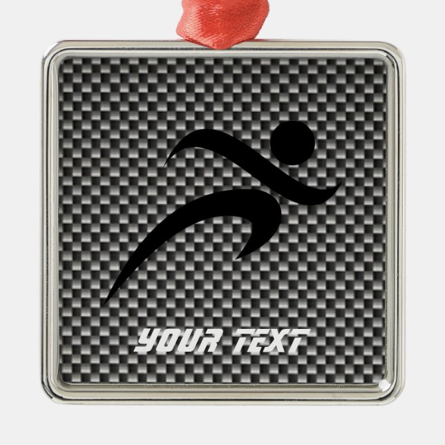 Ornement En Métal Fibre de carbone de Faux ; Fonctionnement (Devant)