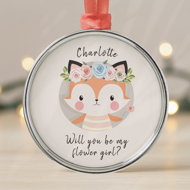 Ornement En Métal Fiche de proposition Flower Girl Fox (Créateur téléchargé)