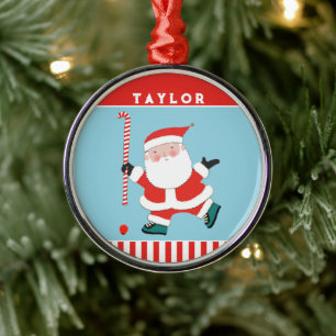 Ornement En Métal Field Hockey Holiday Keepsaké cadeau