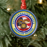 Ornement En Métal Fier Quartier-maître de l'Armée Corps des anciens<br><div class="desc">Conception commémorative "Fiers Quartermaster Corps de l'Armée Soldat vétéran américain" Conception commémorant les réalisations extraordinaires de nos braves hommes et femmes qui ont servi dans le Quartermaster Corps, qui est tout aussi important! Ce design commémoratif magnifiquement conçu, "Fiers Quartermaster Corps d'ancien combattant de l'armée - soldat américain", offre un cadeau...</div>