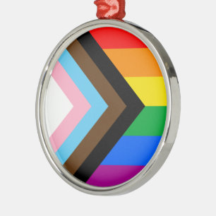 Ornement En Métal Fierté de progrès LGBTQ+