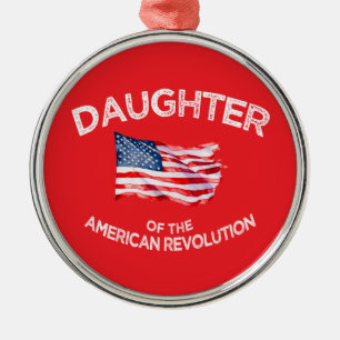 Ornement En Métal Fille de la Révolution américaine DAR Étoile USA