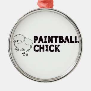 Ornement En Métal Fille de Paintball