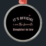 Ornement En Métal Fille En Droit Anniversaire Noël De Mor<br><div class="desc">Fille En Droit Anniversaire Noël De Mor</div>