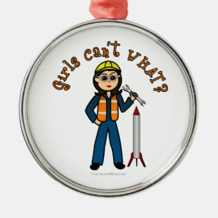 Ornement En Métal Fille scientifique des fusées légères