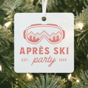 Ornement En Métal Filles de l'après-ski fête rose esthétique